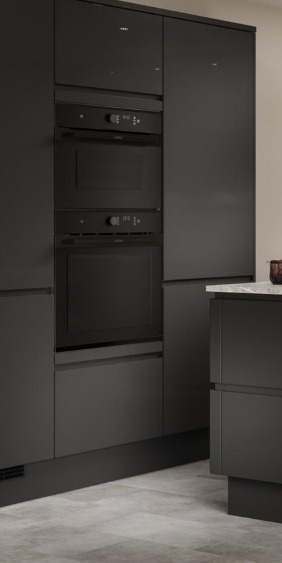 500mm Matt Handleless Larder Tower Cabinet (Doors Included) - Image 3