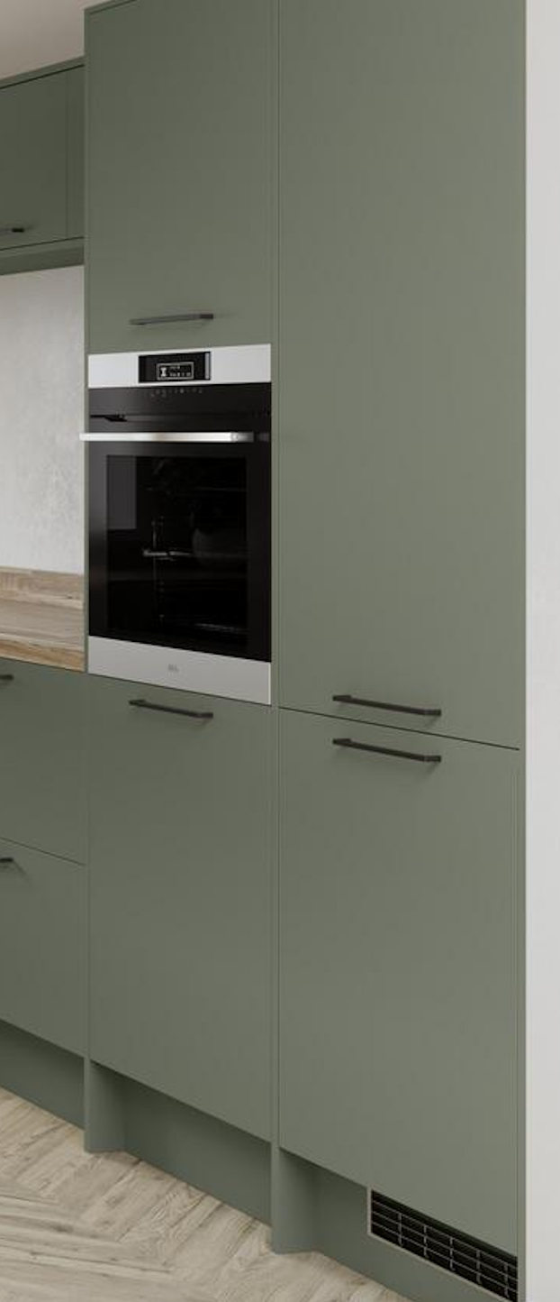 600mm Matt Slab Larder Tower Cabinet (Doors Included) - Image 4