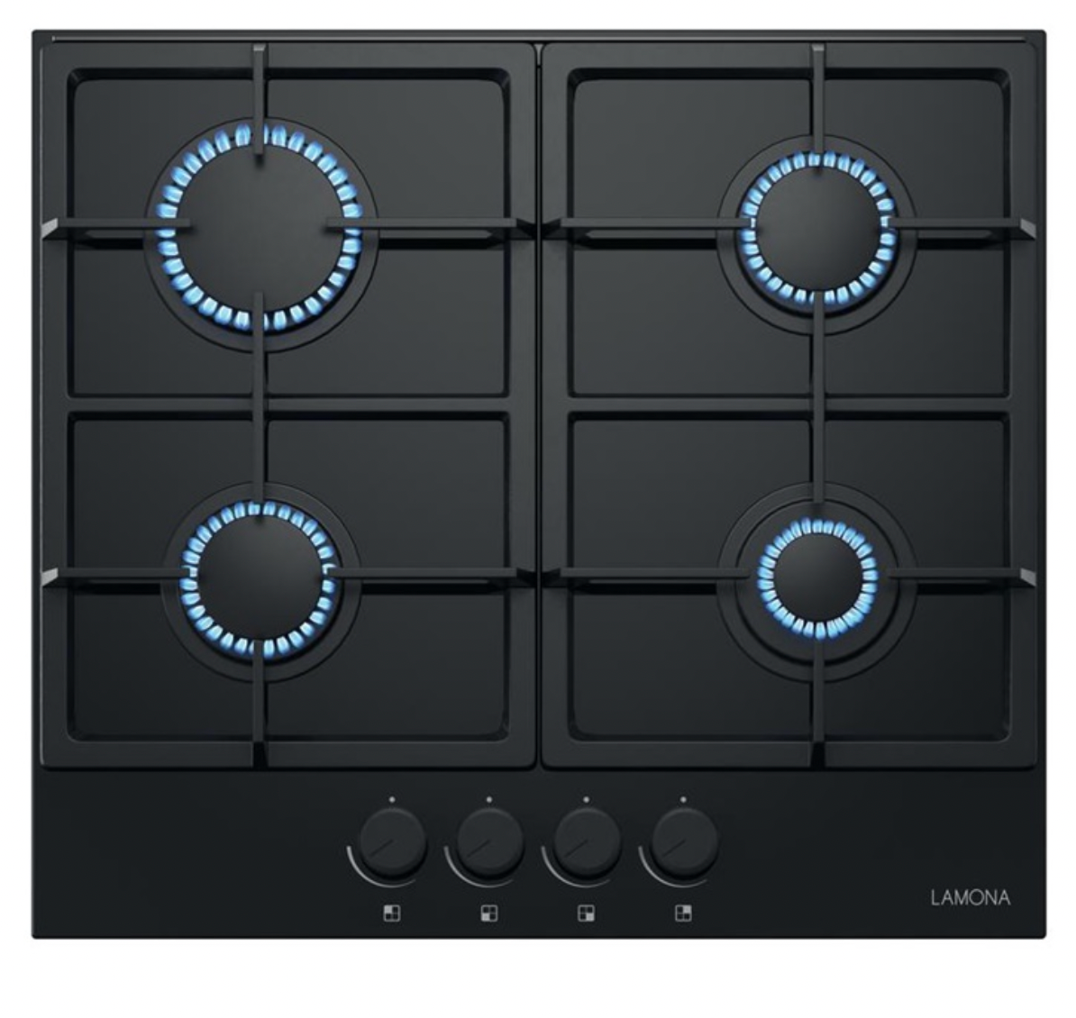4 Burner Gas on Glass Hob