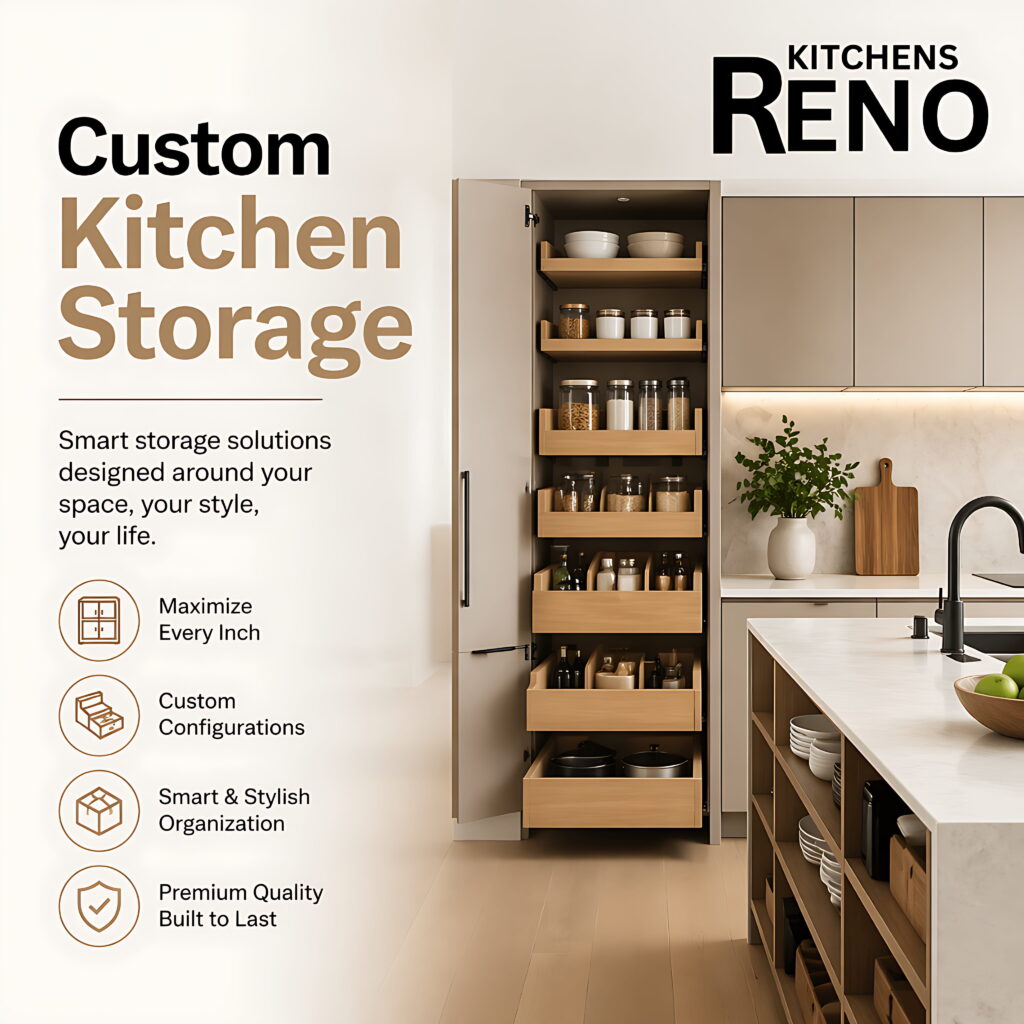 Custom Kitchen Storage Solutions | Reno Kitchens