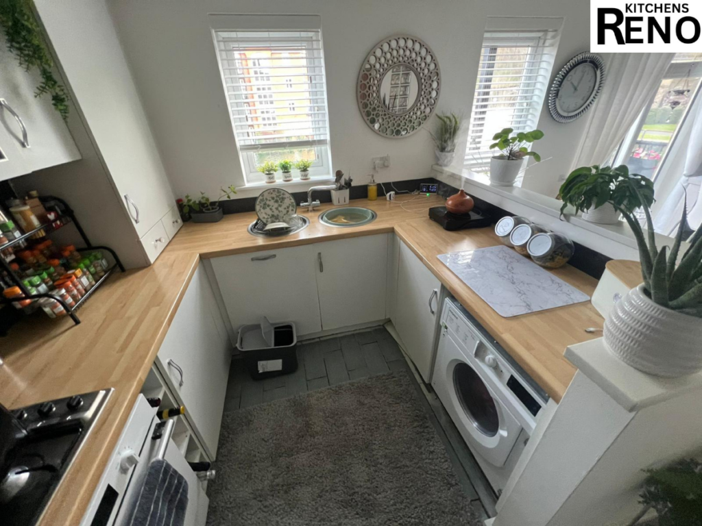 Kitchen Installation Bootle with modern fitted kitchen units and wooden worktops by Reno Kitchens